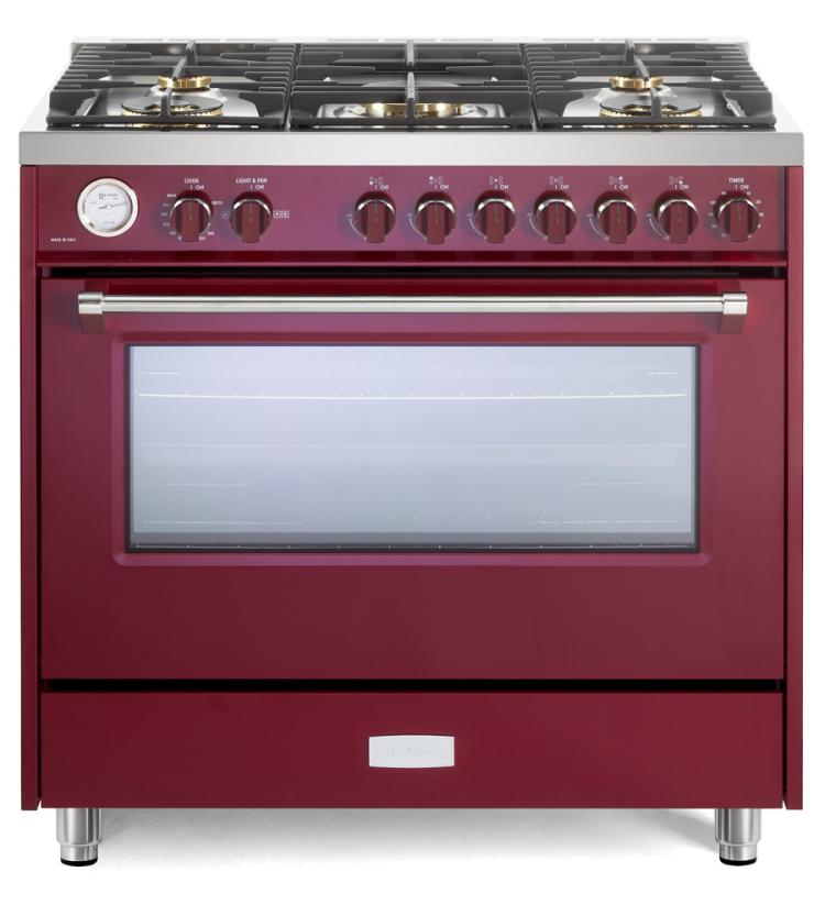  Ultima Gas 36" - Burgundy with Burgundy knobs